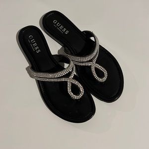 Guess Los Angeles Black Sandals—Excellent condition!